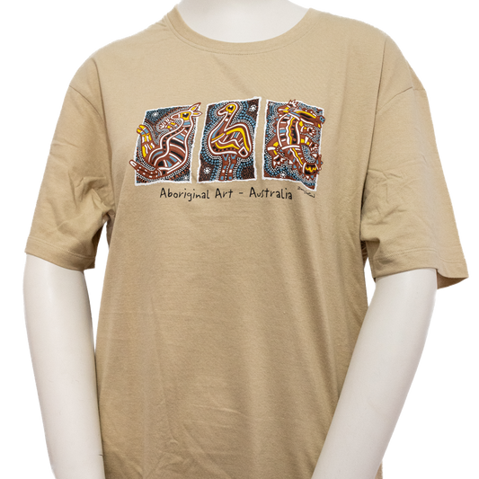 T-Shirt : Aboriginal Art - Australia (Sand)
