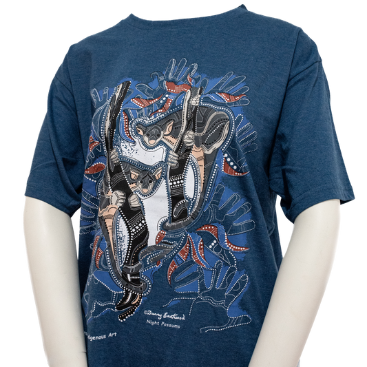 T-Shirt :  Night Possums (Denim)