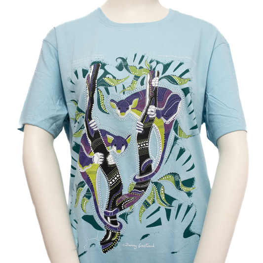 T-Shirt :  Night Possums (Light Blue)