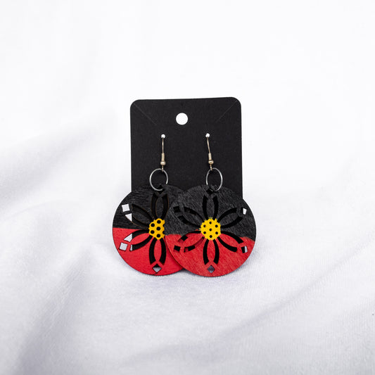 Flag Earrings : Round